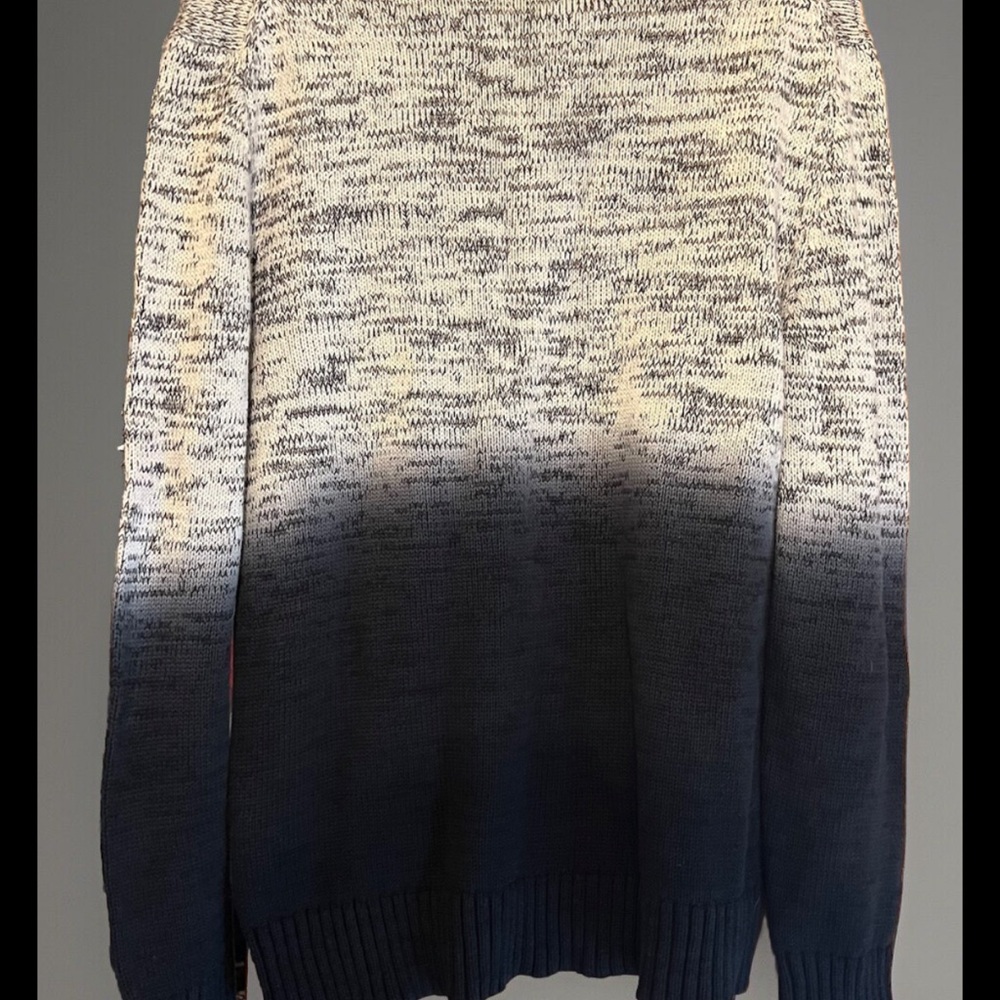 American eagle Men’s Preppy Collegiate Scholar Ombré 💯% Cotton Sweater Sz Med - Picture 8 of 13